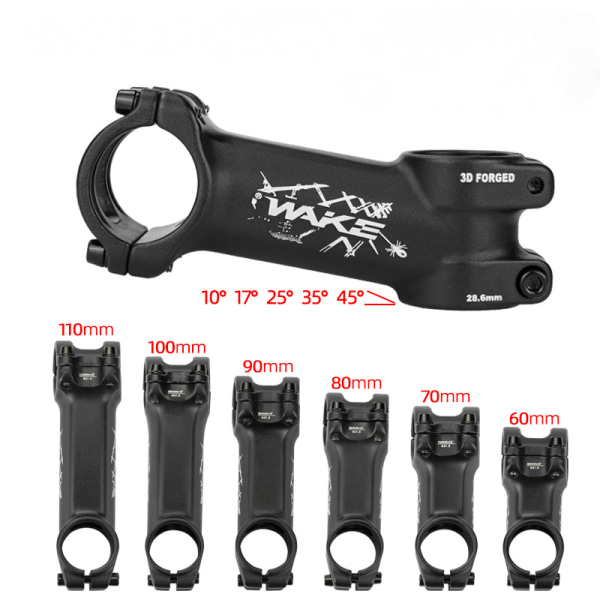 10, 17, 25, 35, 4 grader 31,8 cykelstam styre-17 grader (A001-2)-100mm (ett set)