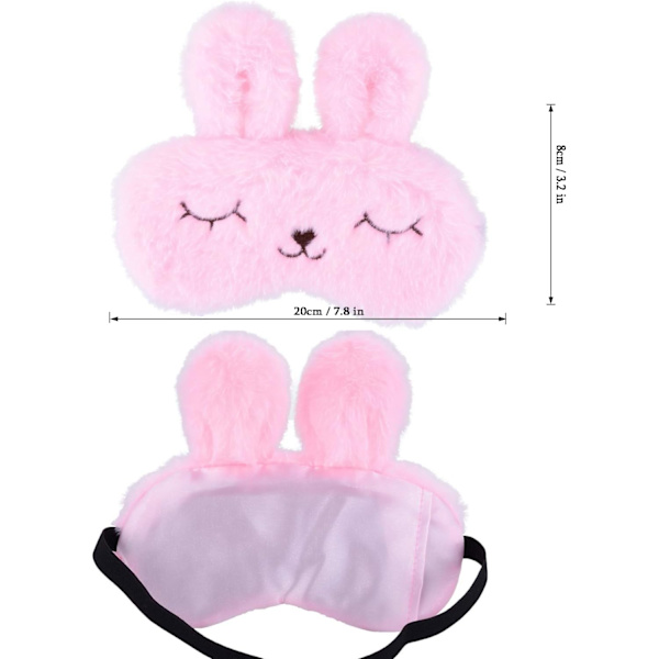 Söt Kanin Sovmask, Mjuk Plysch Kanin Sovbindel Rolig Nyhet Sovmask Ögonmask för Barn Flickor Pojkar Kvinnor Män Natt