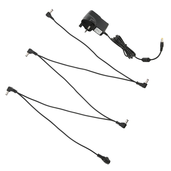Strömadapter 9V Plastgitarr Multieffekt 1 till 5 C2T Linje Industriella Verktyg 850mA AC100‑240VUK-kontakt