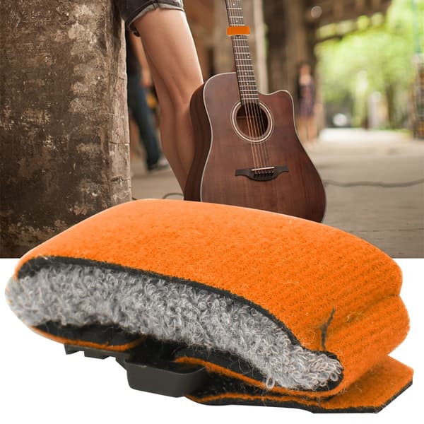 Instrumentsträng Muter Brusreducer Dämpare för 6 Strängar Elektrisk Trä Akustisk Gitarr Bas  (Orange )
