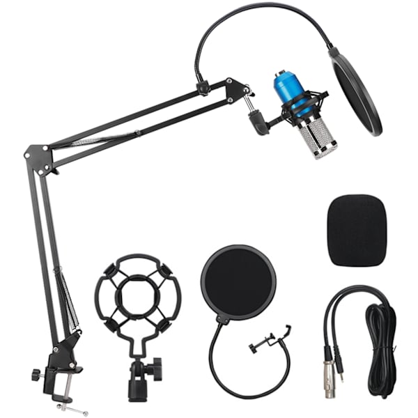 BM800 Svart Kondensatormikrofon för inspelning Live-sändning Sjung Dator USB-mikrofon