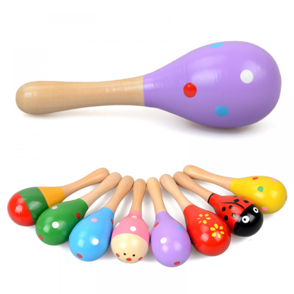 Maracas Shaker Instrument Slagverk Trä Musikal Barn Rattle Hand Sand Hammer  Shakers Musikleksaker Baby Educational Egg 8459 | Fyndiq