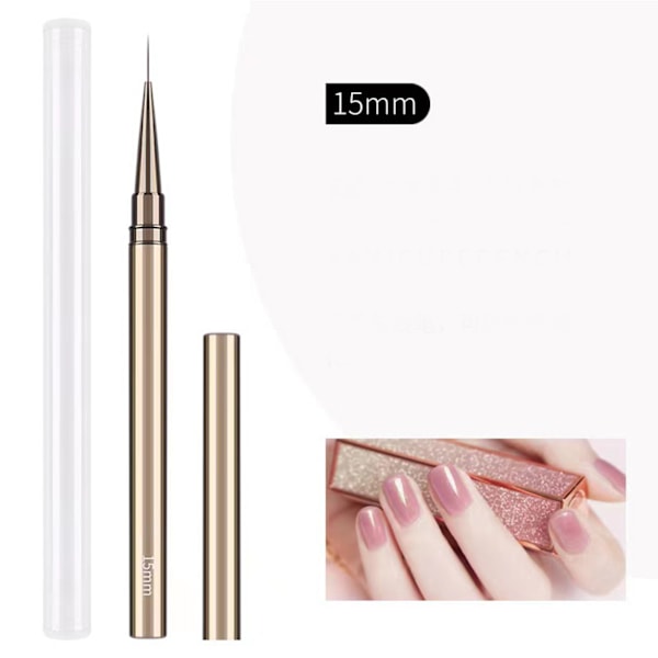 Nagelkonstpenna Ergonomisk Pålitlig Lätt Vikt Enkel Användning Robust Nagelkonst Penna för Hemma Nagel Salonger 15mm/0.6in