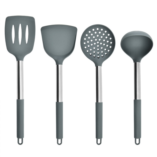 Stick silikon köksredskap set 4 delar, grå, bakning, servering och köksredskap