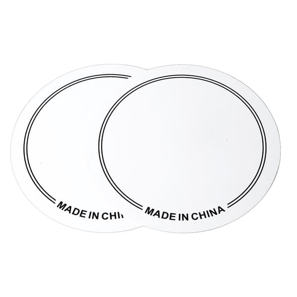 2PCS Trumhuvud Patch PET Slitstark Trumhuvud Patch Protector för Övning Prestanda Singel Pedal Vit