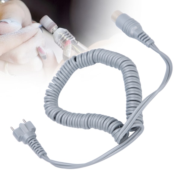 Nagelborrmaskin Handstycke Sladd Ström Kabel Elektrisk Nagelborrmaskin Manikyr Maskin Tillbehör Grå