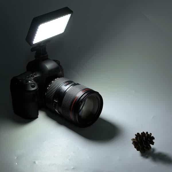 Plast 96LED 3200-6000K Kamera LED Videolys Sæt med Batteri og Oplader