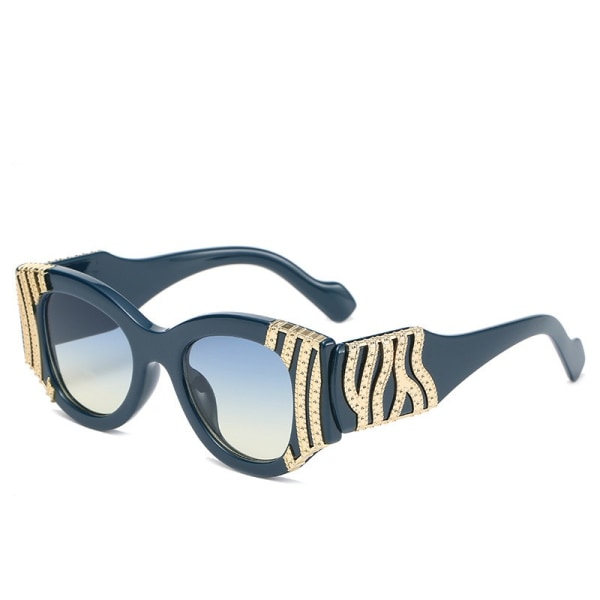 Fashion Retro Oversized Cat eye Solbriller Stel med Delikat Metal til Kvinder