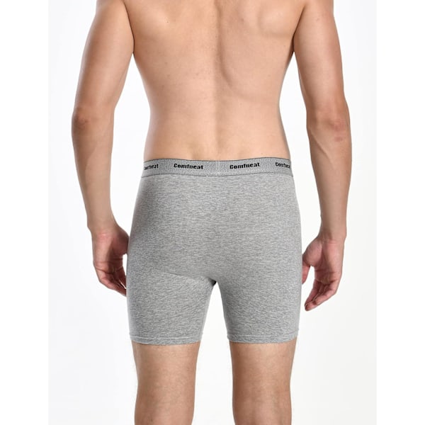 Miesten 6-pakkaus bokserit pehmeät hengittävät alusvaatteet S-XXL avoin kärki Peony Pink Black Grey