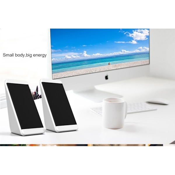 USB-anslutna datorhögtalare 1 par PC Elevation Angle Horns för bärbar dator stationär bokhyllehögtalare kraftfull vit ljudförstärkare