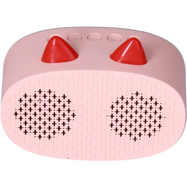 Digitaalinen herätyskellokaiutin, Piirretty kissa herätyskello lämpötilanäytöllä, Kaksoisherätyskello, Bluetooth-kaiutin, Radio, Handsfree-puhelu makuuhuoneeseen