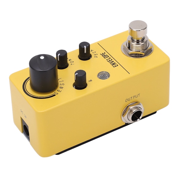 Gul liten elektrisk gitarr effektpedal varm naturlig dynamisk simulerad mini bas effektpedal ersättning