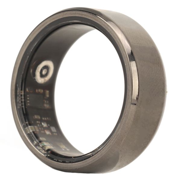 Smart Ring Hälsospårare Steg Räkning Sömnkvalitet Övervakning IP68 Vattentät Hälsoring Med Laddningsfodral för Android för IOS Svart Storlek 8