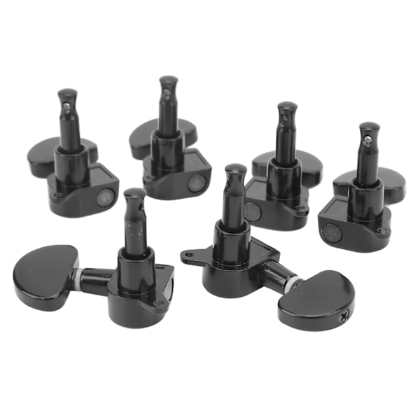 3R3L Gitarlåsing Stemmeskruer Semicircle Hode Heavy Duty Internt Gir Bevel Vinkel Streng Tuning Pegs Svart