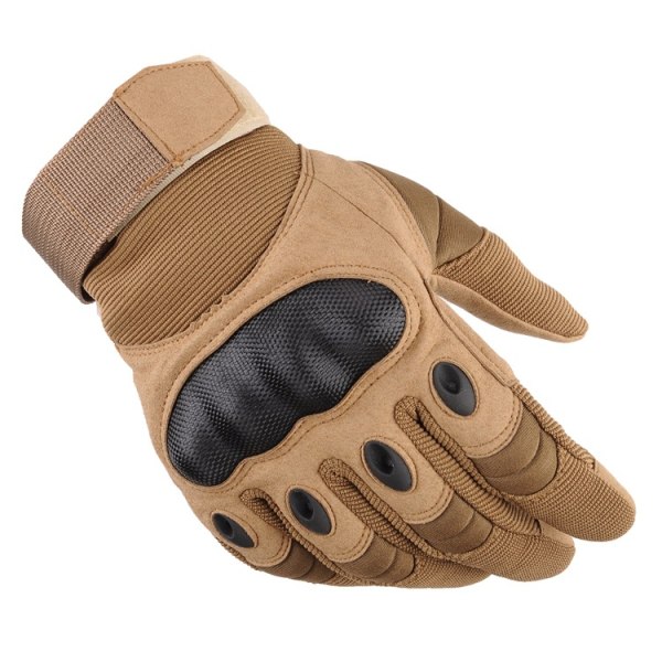 Pekskärm Motorcykel Motocross Dirt Bike Racing Downhill Tactical Gloves (M, All finger wolf brown)