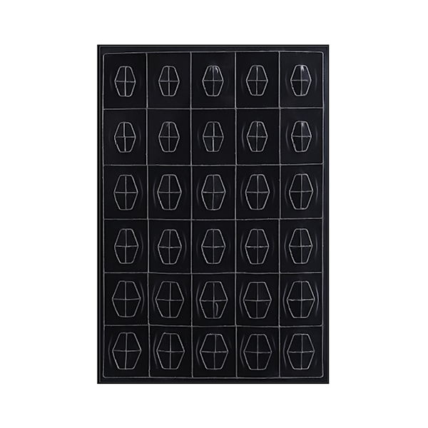 Nail Gemstone Stencil Guides Mold Sticker Transparent Plastic Sheet DIY Manicure Tool(Trapezoi)