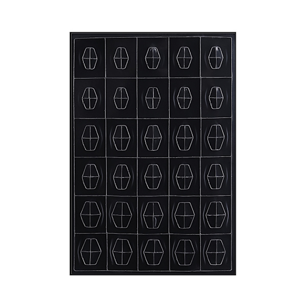 Negle Gemstone Stencil Guides Skabelon Mærkat Transparent Plastplade DIY Manicure Værktøj(Trapezoid)