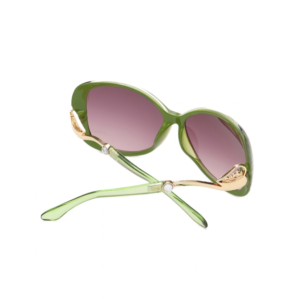 Vintage Cat's Eye solglasögon för kvinnor 100 % UV-skydd Klassisk retrodesignerstil, grön