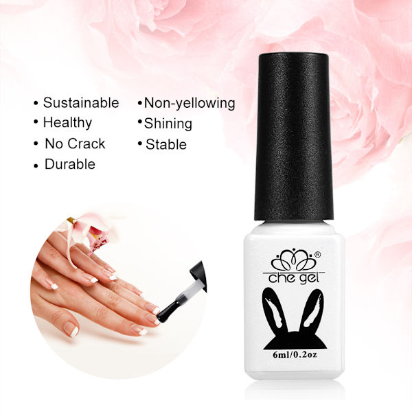 6 ml No Wipe Top Coat Langvarig Base Coat Negle UV LED Gel Polish Lak