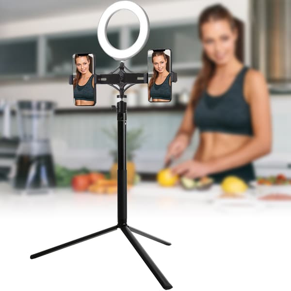130 cm forlengelsesstang stativsett justerbart stativfeste selfie monopod forlengelsesstangstativ