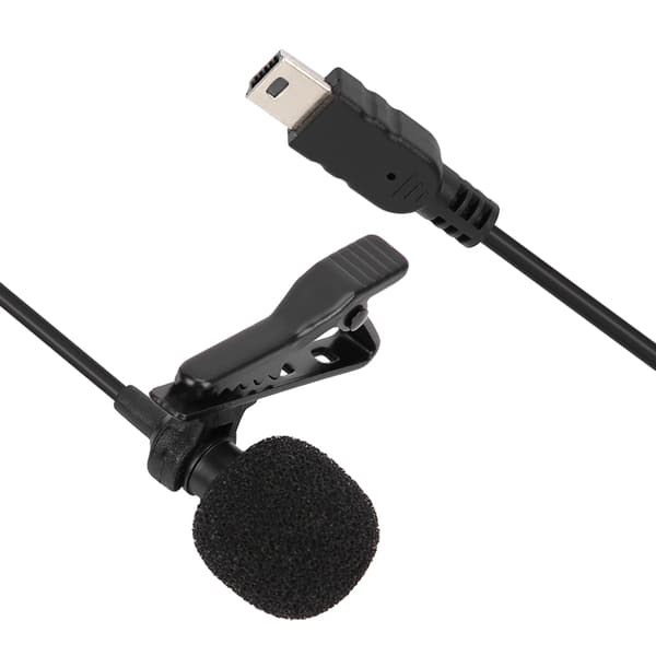 Mini USB Stereo Ekstern Mikrofon Professionel Mikrofon Med Klips til GoPro Hero 3 / 3+ / 4
