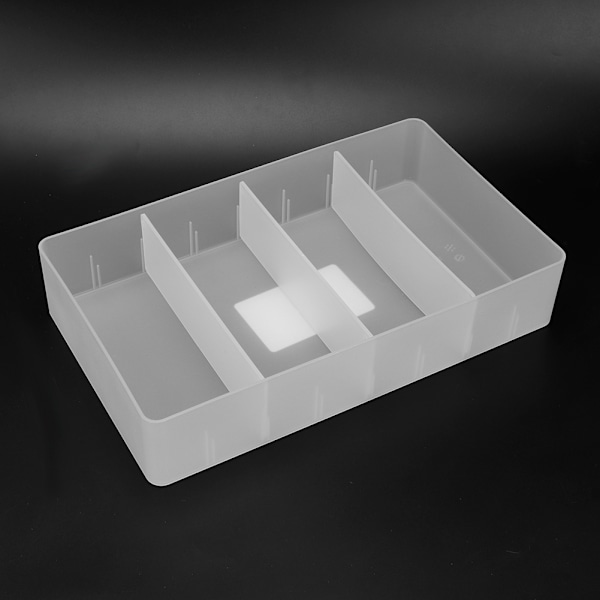 Plastik Transparent Multifunktionel Kosmetik Opbevaringsboks Rum Organisator med Klapbræt XL