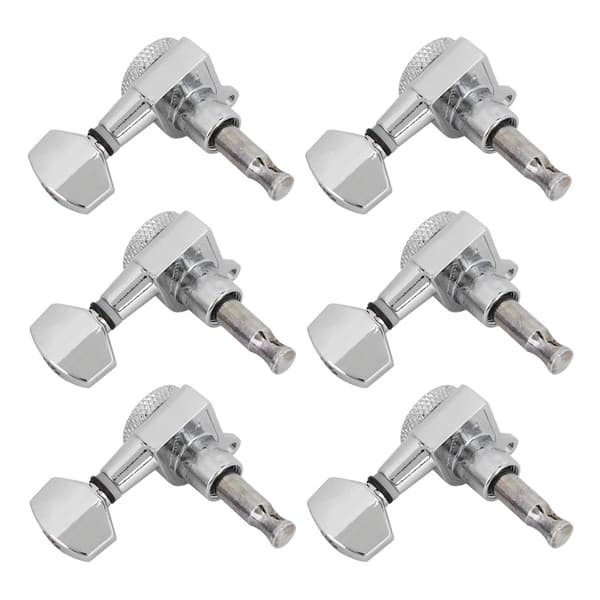 6 st 6R strängstämningsmekanismer stämhuvud för akustisk elgitarrtillbehör (silver)
