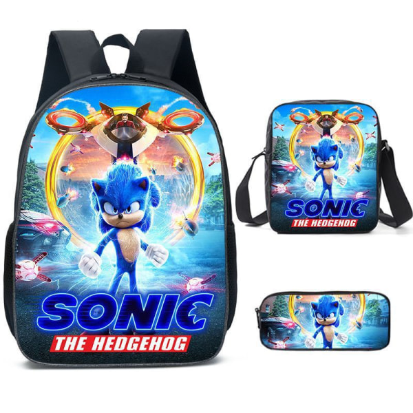 SONIC reppu Sonic alakoulureppu 3-osainen anime-sarjakuvareppu olkalaukku kynäpussi Style 7 three-piece
