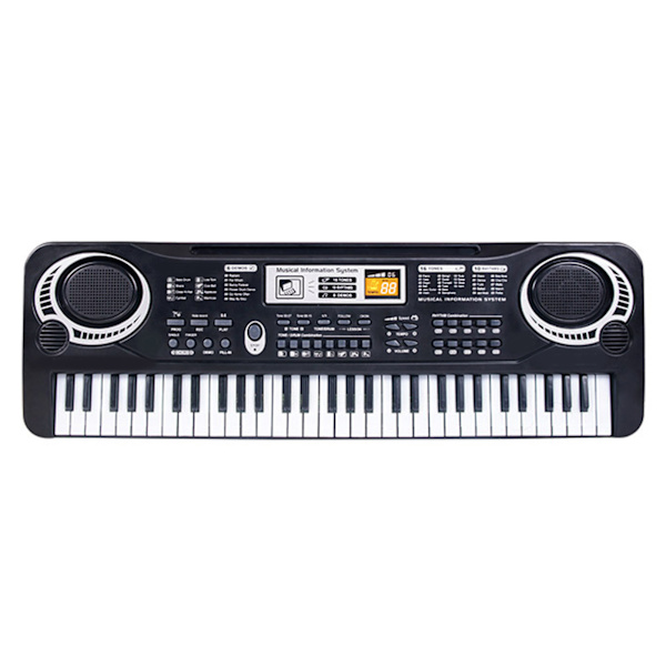 Barn Piano Keyboard 61 tangenter Multifunktionell Elektronisk Keyboard Learing Musikinstrument Leksak för Pojkar och Flickor med Strömkälla