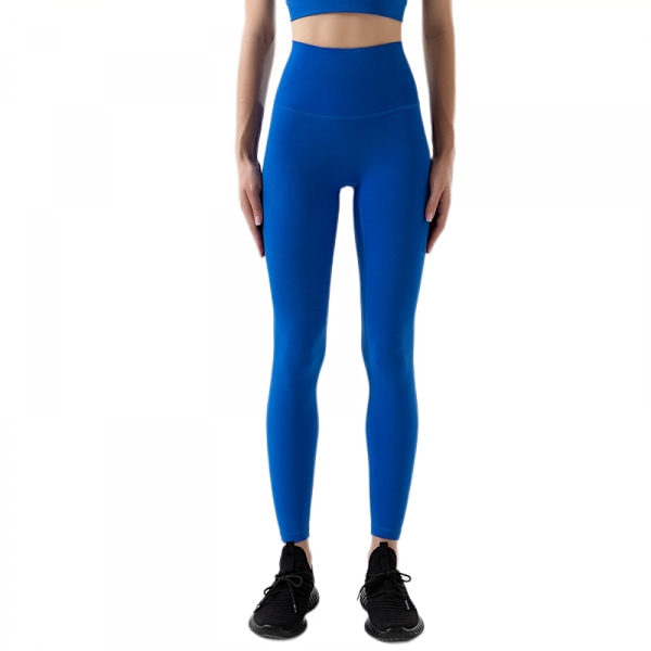 Høje taljemønstrede leggings til kvinder - Smøragtige bløde mavekontrol trykte bukser til træning Yoga (L)