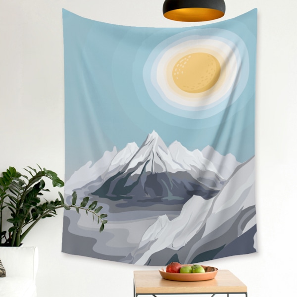 Wekity Bjerge Gobelin Æstetisk Kunst Hjem Baggrund Stof Dekoration Gave Gobelin til Stue Soveværelse Dekoration (1,  59 X 79 tommer)