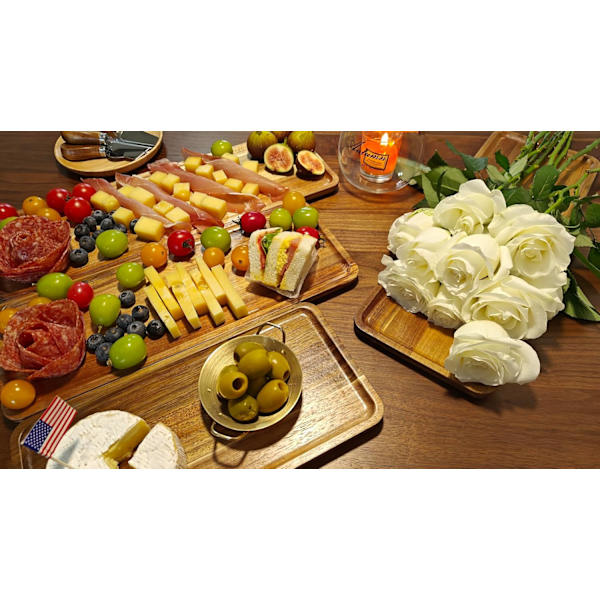 Serveringsfat og brett Akasie tre Charcuterie Boards 3 etasjers serveringsbrett Cupcake stativ for bursdag bryllupsfest