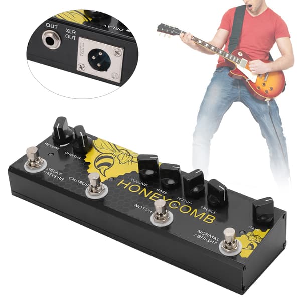MultiEffects Guitar Pedal Processor Delay Reverb Chorus Sound DC 9V CP-48