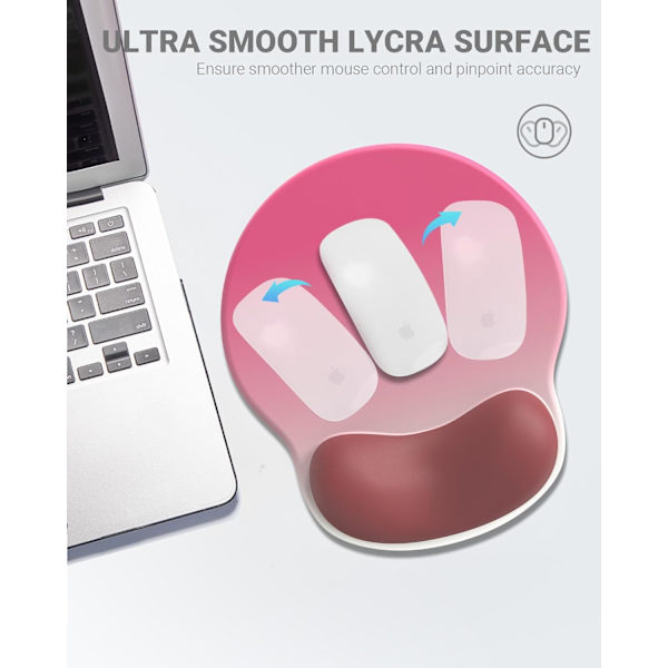 Ergonomisk Musematte med Håndleddstøtte, Komfortabel Musematte Håndleddstøtte, Lindrer Håndleddssmerter Gel Musematte, Sklisikker Gummisokkel Musematte