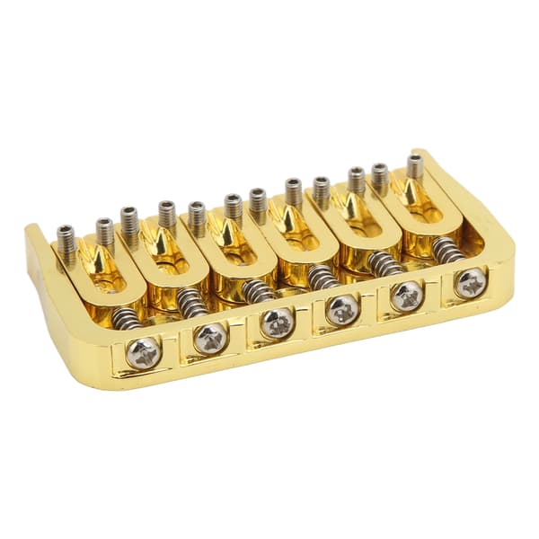 Elektrisk gitarr fast kort stall Hardtail 6 strängar genom kropp design Non Tremolo Golden