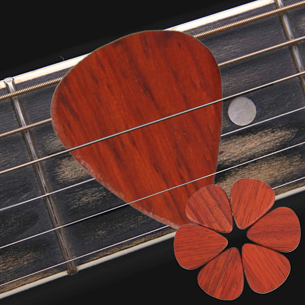 Gitarrplektrum Box Set Mahogny Gitarr Form Fall Delikat Musikinstrument Tillbehör