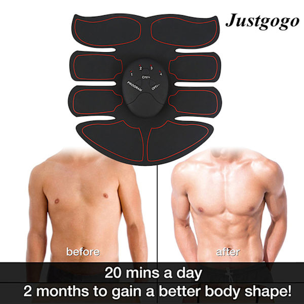 EMS Intelligent Training Patch (1 Abdomen   1 Main) (Svart   Rød)