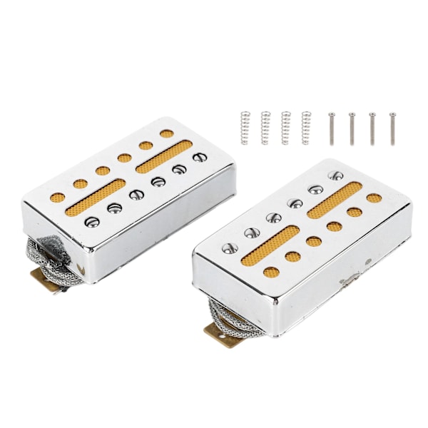 2 Sets Electric Guitar Pickup Single Coil Clear Sound 6 Holes Pickup Instrument Accessory for Replacement