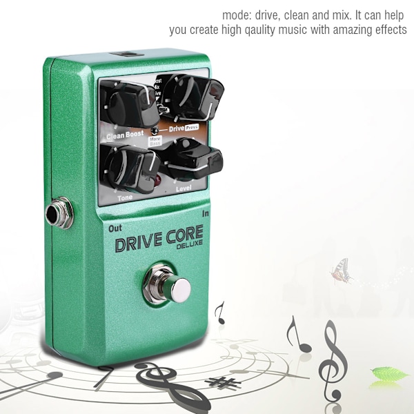 NUX DRIVE Core DELUXE Analog Overdrive Elektrisk Gitar Pedal Effekt Pedal 3 Moduser True Bypass