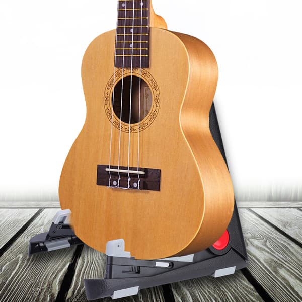 Bærbar justerbar sammenklappelig pladsbesparende stativ til ukulele violin