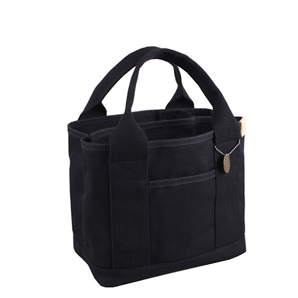 Kvinder Lærredstaske, Tote Taske Strandtaske Bento Tasker Håndtaske Skulder Cross Body Taske Damer Casual Chic Tasker, Sort