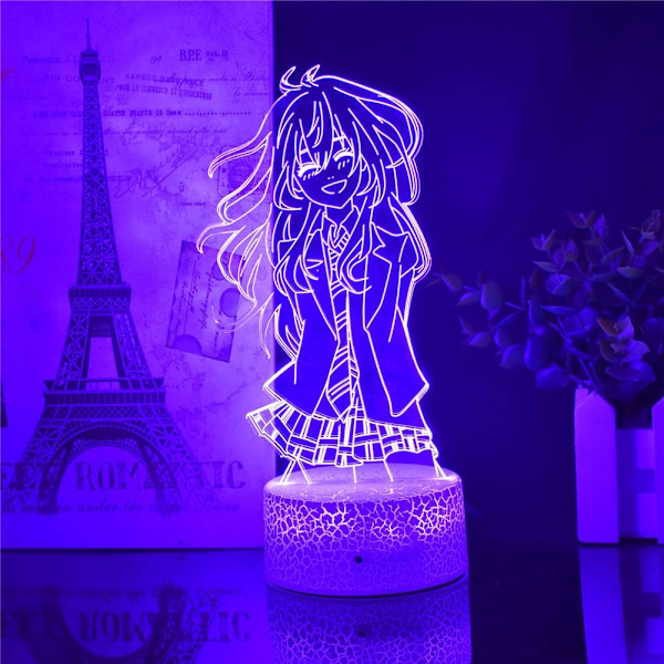 WJ Your Lie in April Kaori Miyazono -hahmo yövalot 3D optinen illuusio LED-lamput kaukosäätimellä & RGB-värit pöytälamput (laavapöytä)