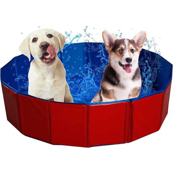Hopfällbar hundpool röd bärbar hundpool hopfällbar hundpool hopfällbar pool för hundar