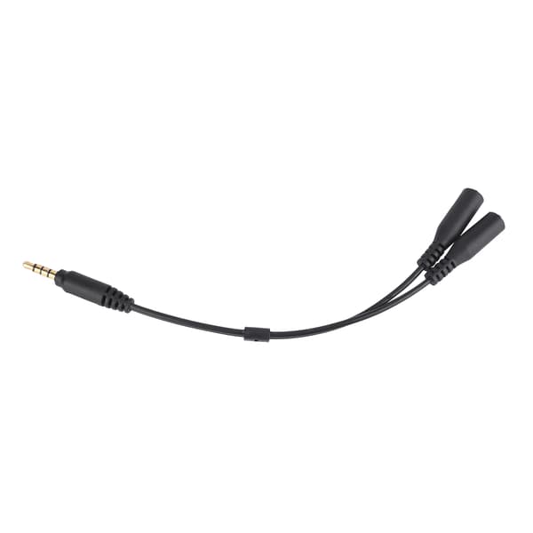 3,5 mm stereojack mikrofon lydkabel splitteradapter for telefonkamera