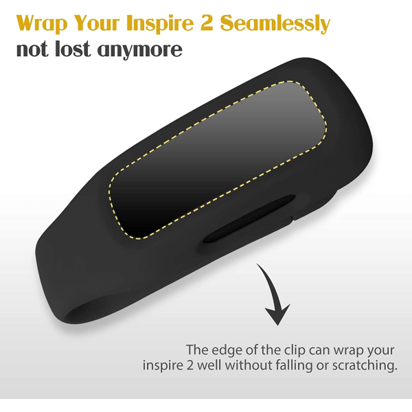 (2-pack) Kompatibla med Fitbit Inspire 2-klämmor med stålplåt, enfärgade silikonklämmor för Inspire, vinröd, lavendel