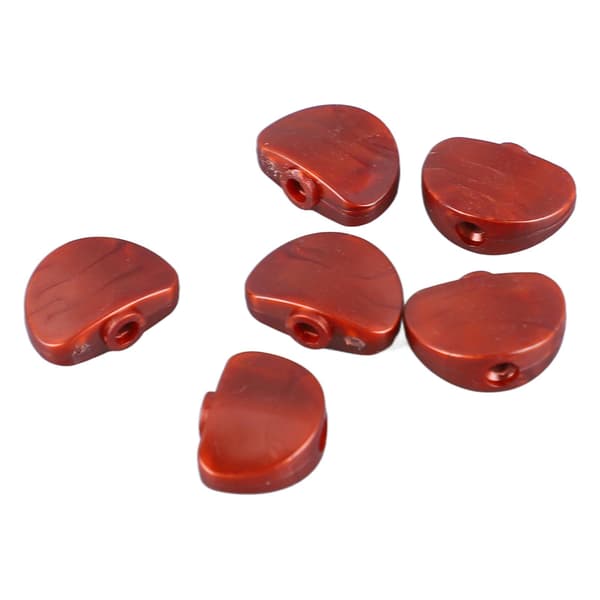 6 stk. Guitar Machine Head Knapper Halvrunde Plastik Komfortable Greb Universal Tuning Peg Udskiftning Spids Kaffe