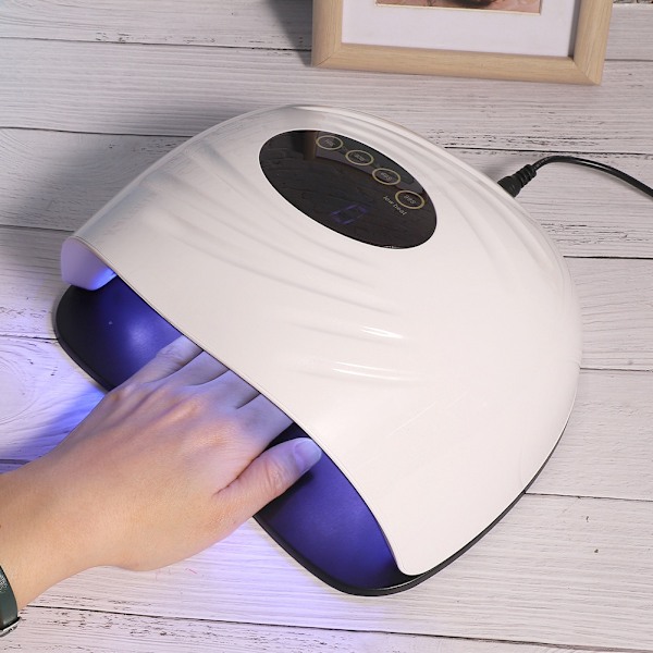 Intelligent 90W Nagelkonstlampa Torktumlare Gel Polish Härdande UV/LED Ljus Manikyrverktyg EU-kontakt 110~240V