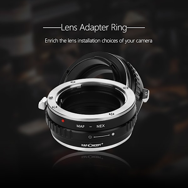 K&F CONCEPT Adapterring för Minolta AF-objektiv för Sony NEX DSLR-kamerahus
