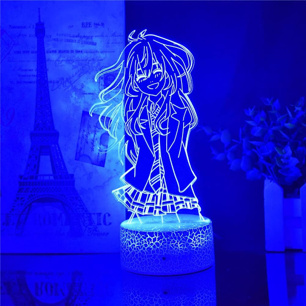 WJ Your Lie in April Kaori Miyazono -hahmo yövalot 3D optinen illuusio LED-lamput kaukosäätimellä & RGB-värit pöytälamput (laavapöytä)