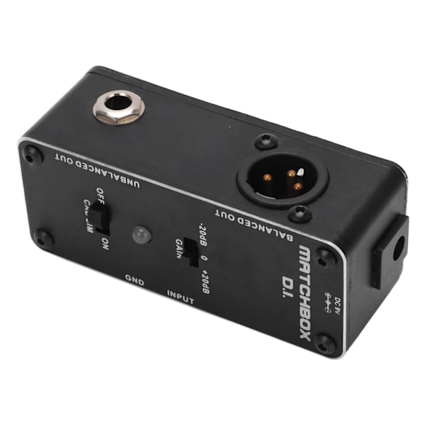 DI Effektpedal Sort Multifunktionel Elektrisk Guitar Bas Pedaler XLR Audio Interface